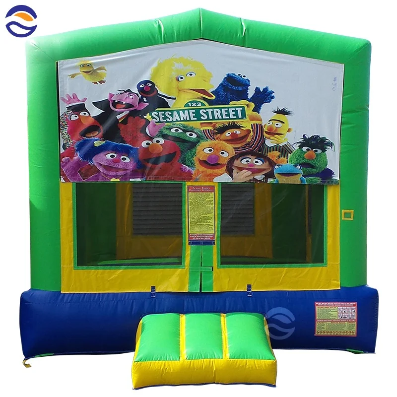 Sesame Street Kids Inflatable Trampoline Jumping Bounce House Combo