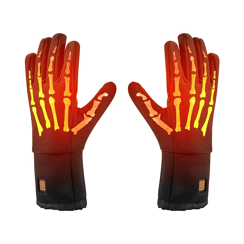 2021 New Fashion Style Leather Sports Ski Heating Gloves For Mens Winter Warm Outdoor Work/sport Skiing Heated Hand Gloves