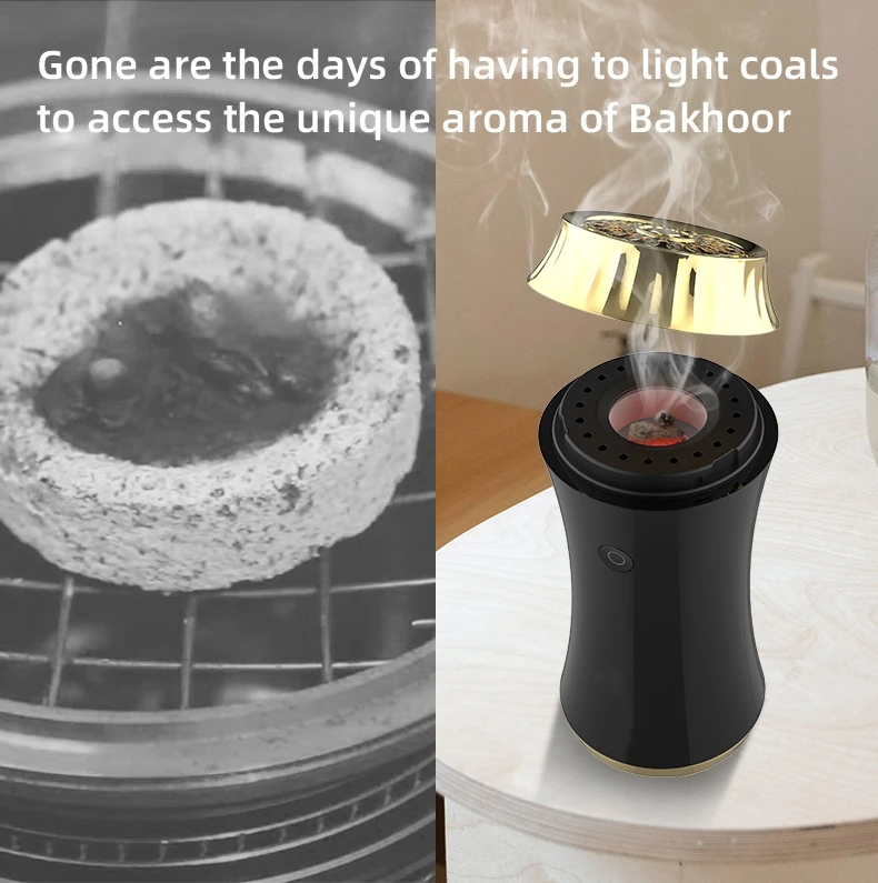 China Supplier Rechargeable Bakoor Incense USB 1500mAh Luxury Censer for Incense