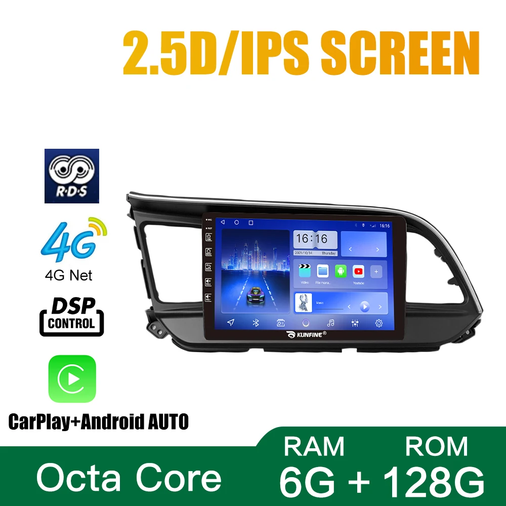 For HYUNDAI Elantra 2019 2020 9 inch Headunit Device Double 2 Din Octa-Core Quad Car Stereo GPS Navigation android car radio