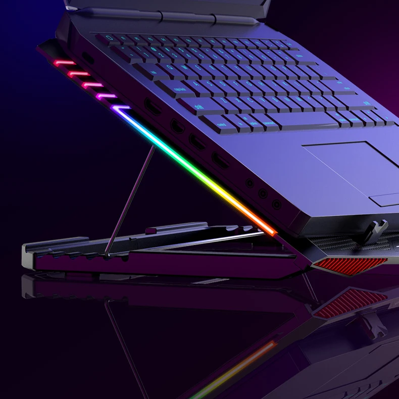  2020 дешевый кулер для ноутбука RGB охлаждающий вентилятор 17 дюймов охлаждающая