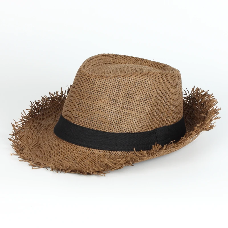 Wholesale Fashion Lady Fedora Trilby Gangster Summer Beach Paper Jazz Straw Panama Hats For Men Women