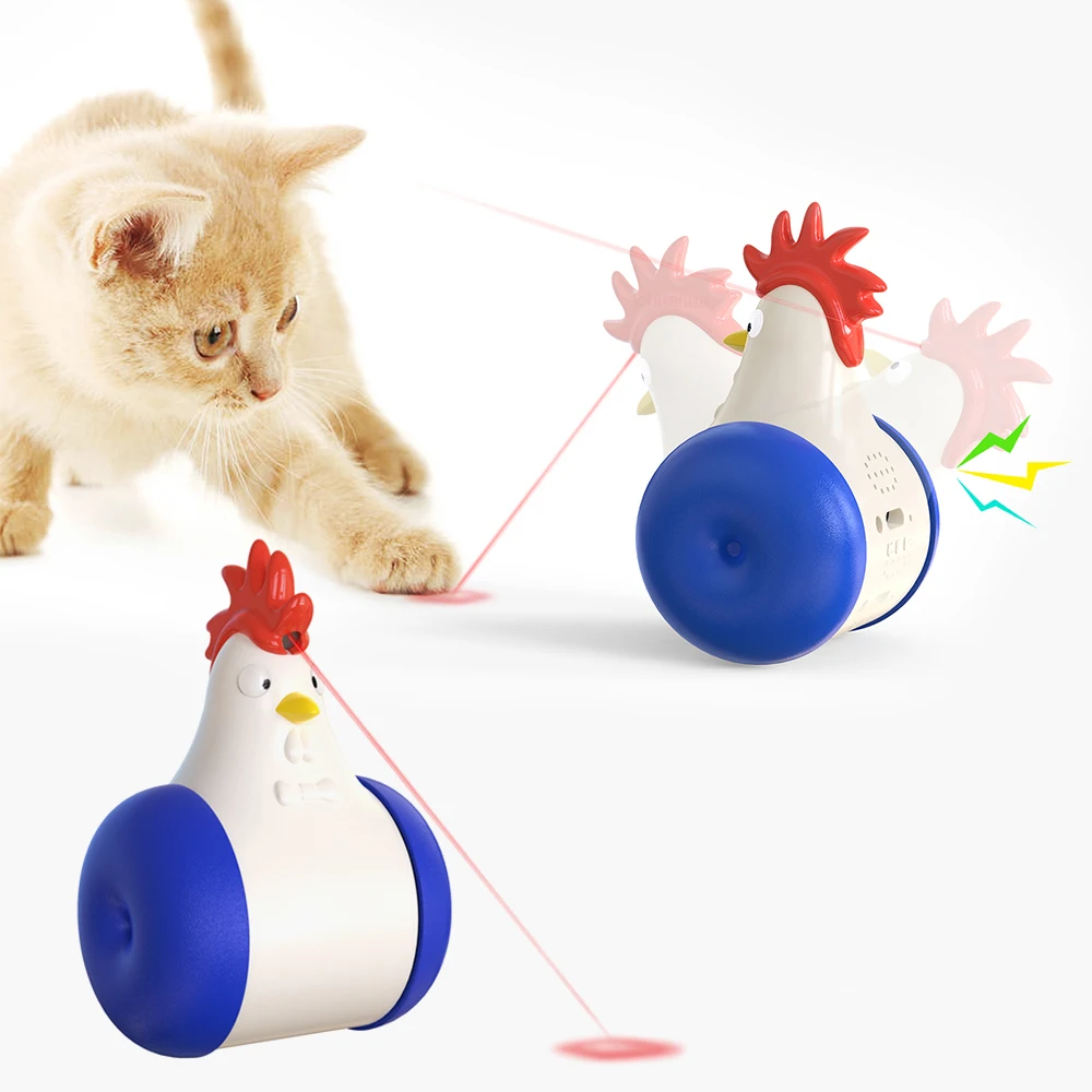 USB Charging Squeak Animal Toys for Cats Kitten Funny Original Tumbler Pet Products for Dropshipping