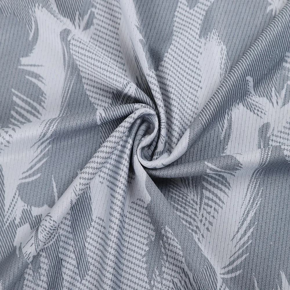 Dry Fit Knitted 4 Way Stretch Polyester Printed Mesh Fabric Design for Sportswear