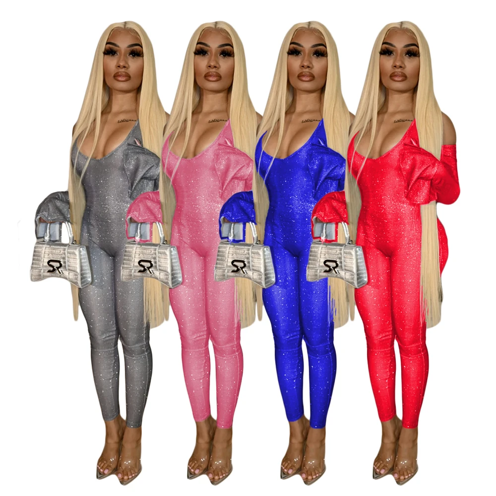 Доставка Готовая к отправке оптовая продажа CN0084 Европейское и американское женское Покрытие микро-вспышка с открытыми плечами облегающий расклешенный рукав