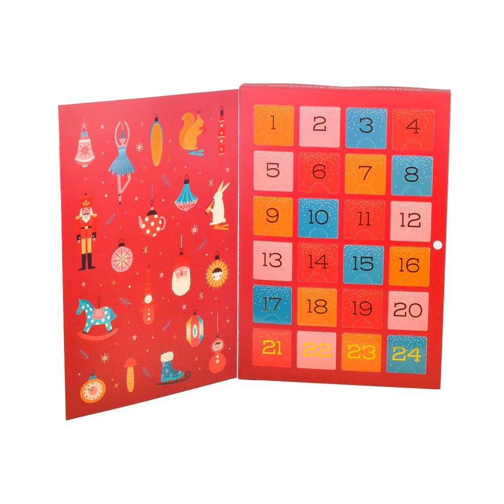 2022 best selling customized advent calendar cardboard box Toy Car Chocolate Date Unicorn Donuts Biscuit Wax Melts Cubes Box