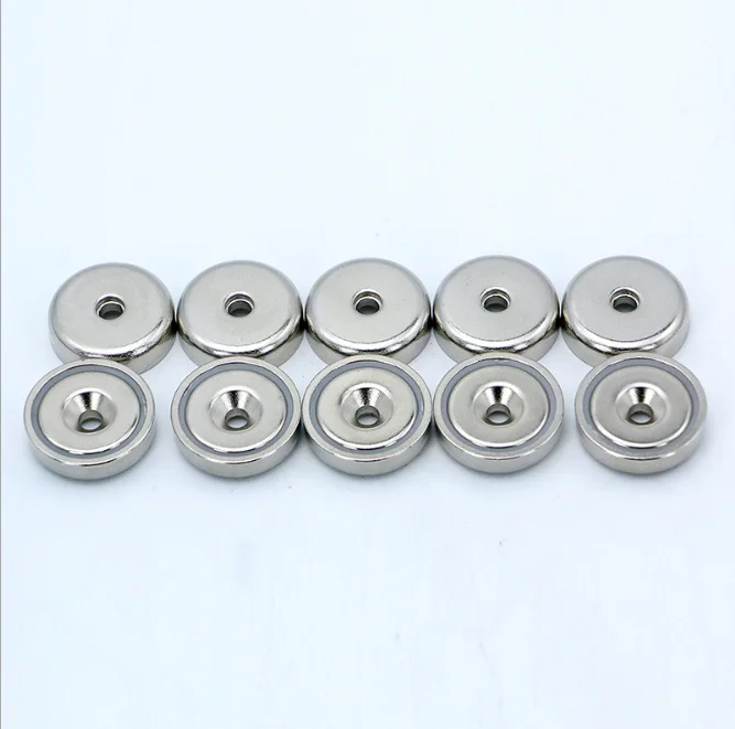 Super Strong Neodymium Cup Magnets Steel and Zinc Grab Hook for Industrial Use Made in China