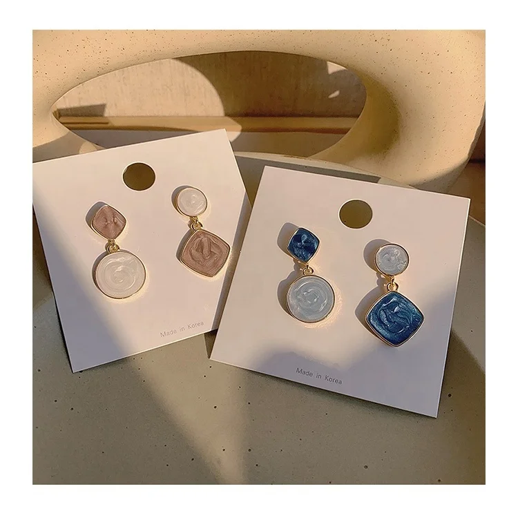 
ADELANTE 2020 Korean Style Dangle Custom Copper Plating Real Gold Earrings 