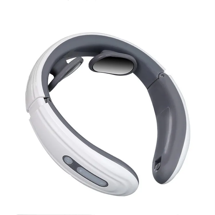 Hot Sale Portable Cordless Office Electric EMS Cervical Neck Massage Intelligent Remote Control Therapy Heating 3D Neck Massager