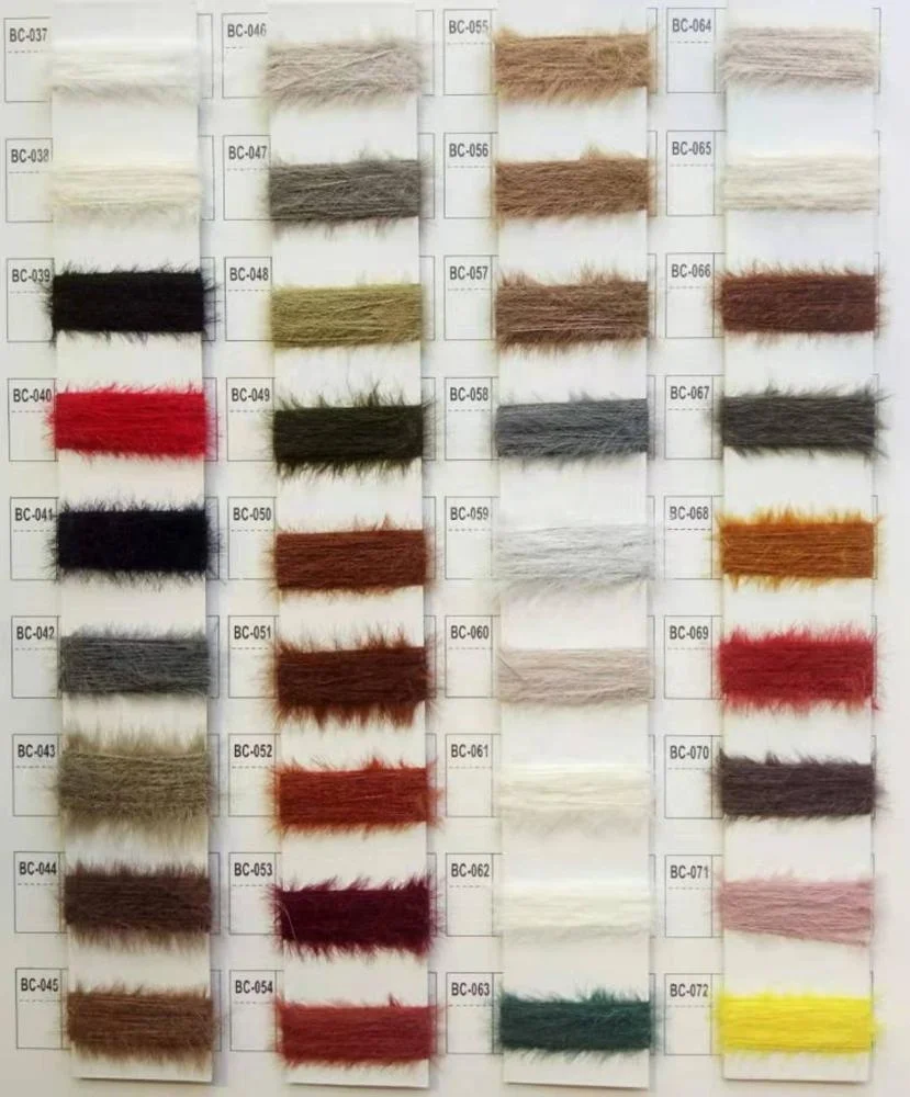 
Undyed factory wholesale 5 cm imitate mink fur yarn feather yarn 100% nylon fancy yarn for knitting weaving crocheting 