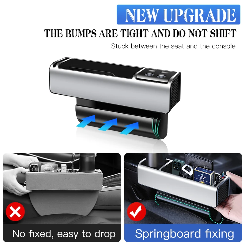 Аксессуары для салона автомобиля, автомобильный ящик для хранения со скругленными редукторами, держатель для чашки, органайзер с двойным USB-разъемом, зарядное устройство, автомобильный ящик для хранения