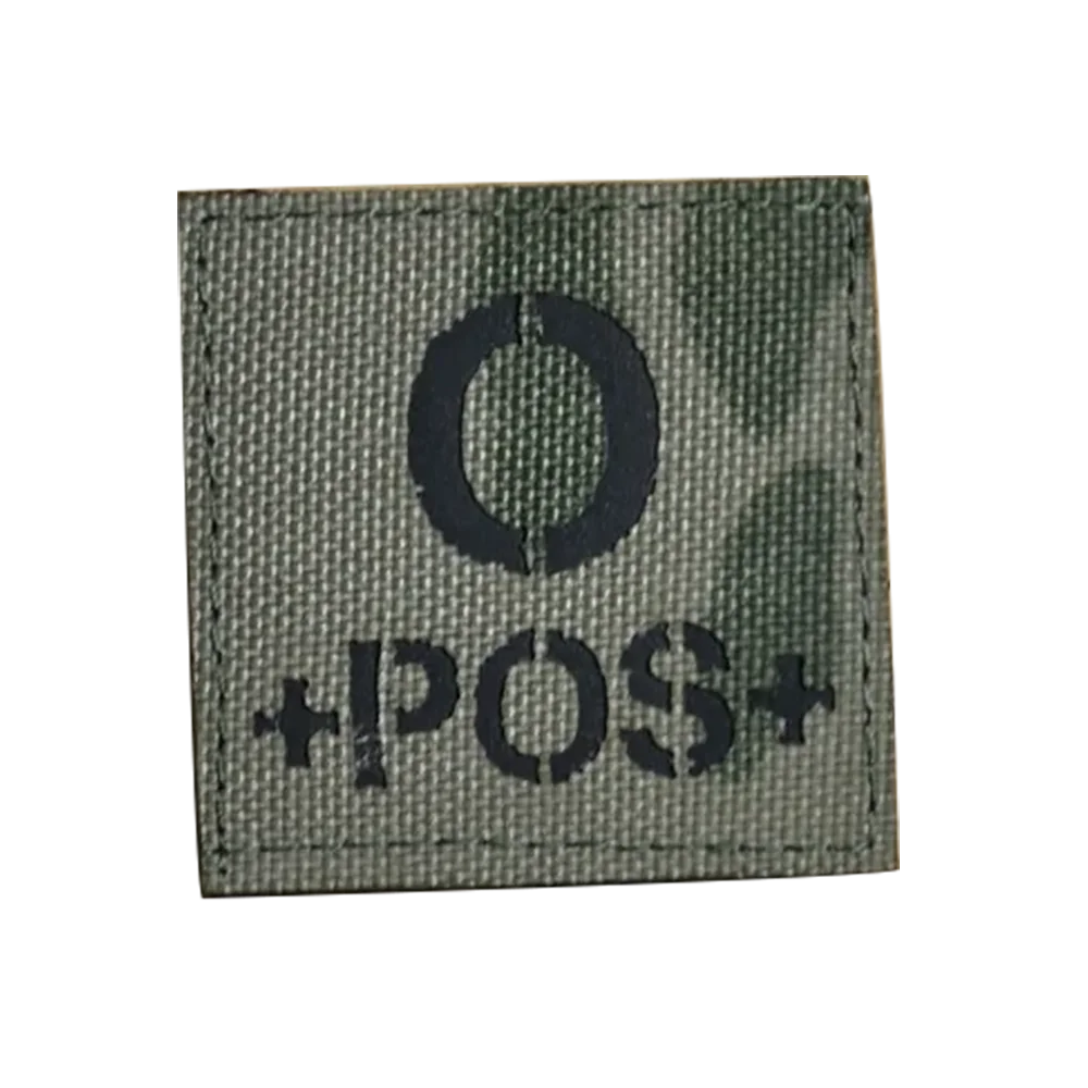 Custom Color A+ B+ AB+ O+ A B AB O Positive Pos Infrared Tactical Blood Type Patch