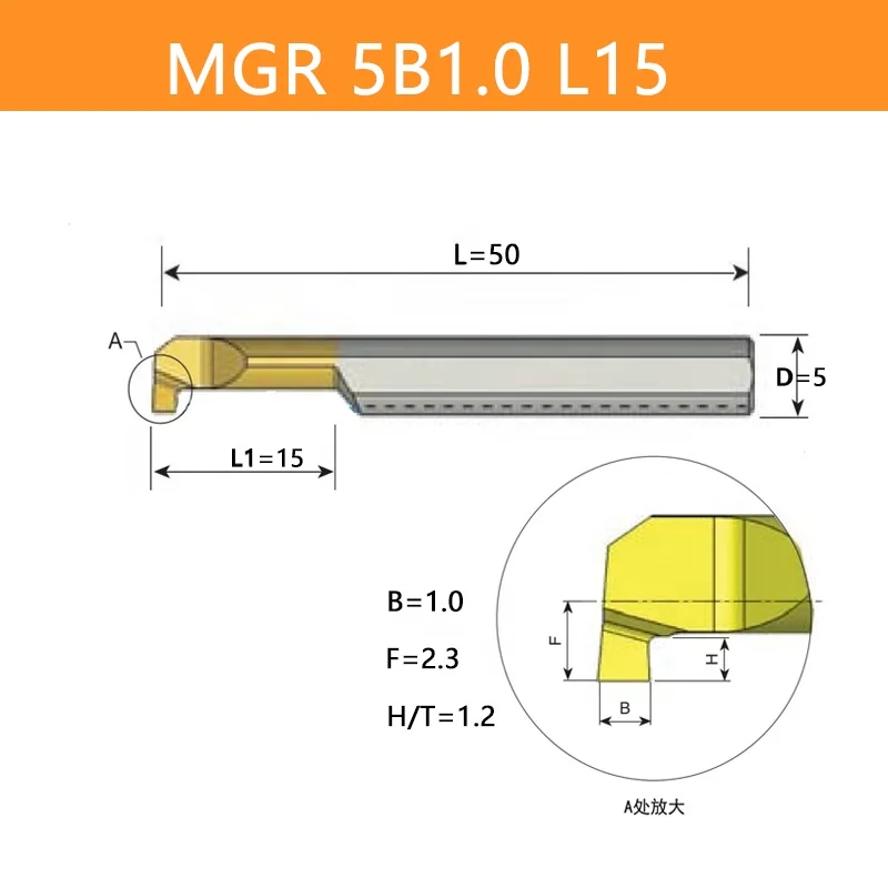 Расточные инструменты RLD Micro carbide, режущий резец, канавочный инструмент MGR 5B1.0 L15 для фрезерного станка