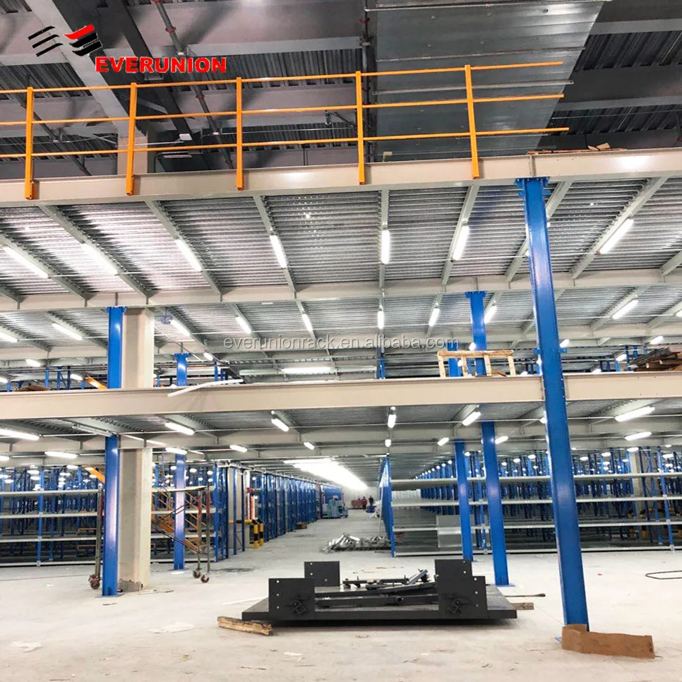 
EVERUNION Shelf Warehouse Mezzanine Floor Storage Rack Mezzanine Floor Rack 