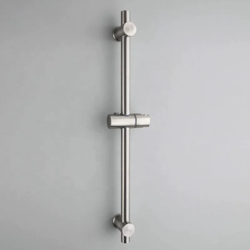 304stainless steel Shower Kit Adjustable Riser Slide Rail Bar Kit Hose Bracket Round Head Chrome