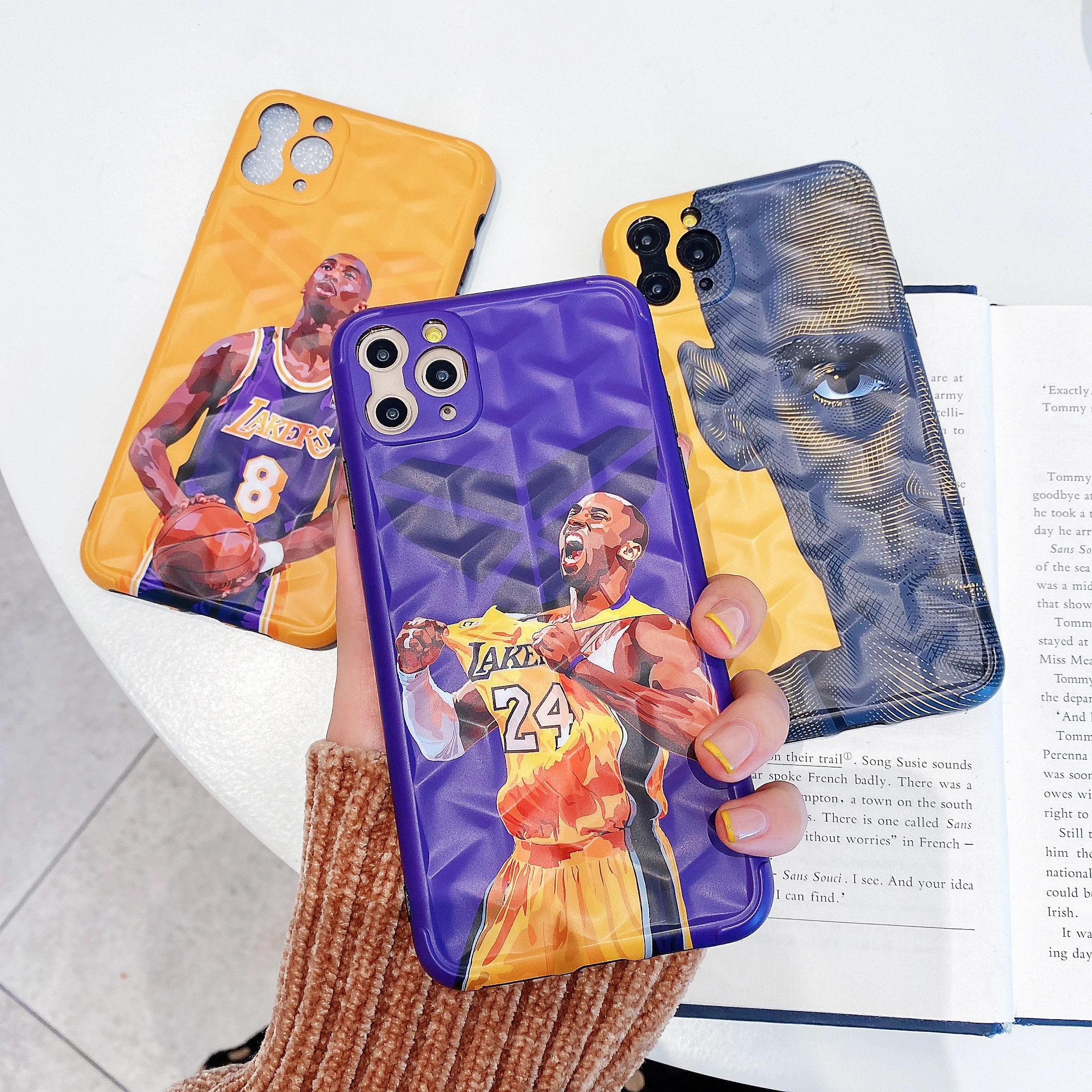 
Basketball Suit 24 Lucky Number Cases For iPhone 12 11 Pro MAX 7 8 Plus XR X XS Black Soft IMD phone case 