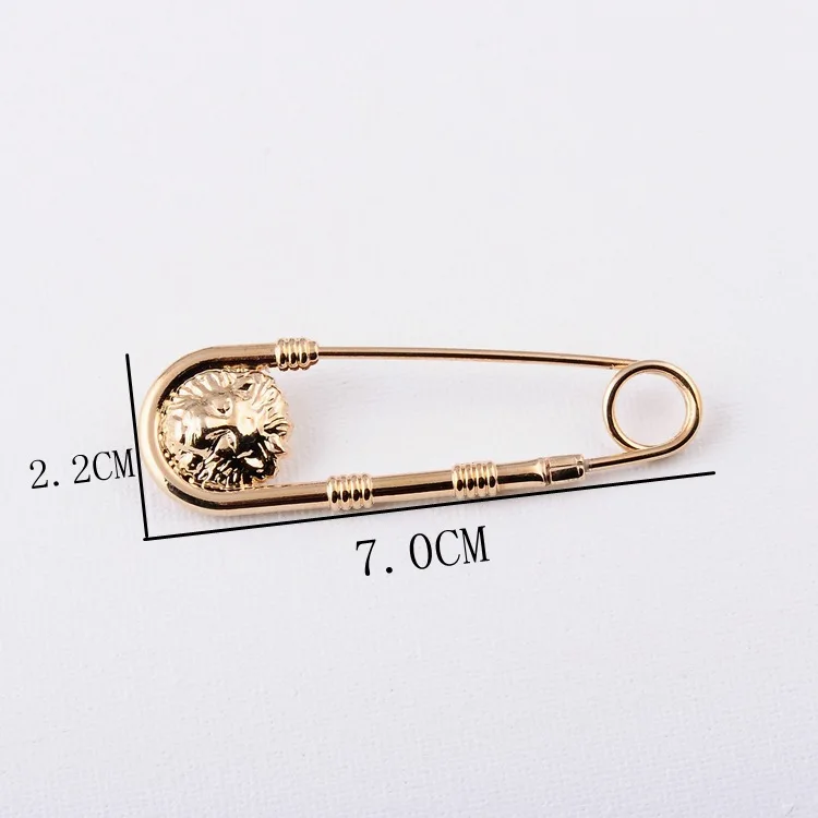 Fashion Fashion Hot Sale Alloy Double Lion Head brooch Temperament Coat Pin Personality Clothing Accessories Wholesale