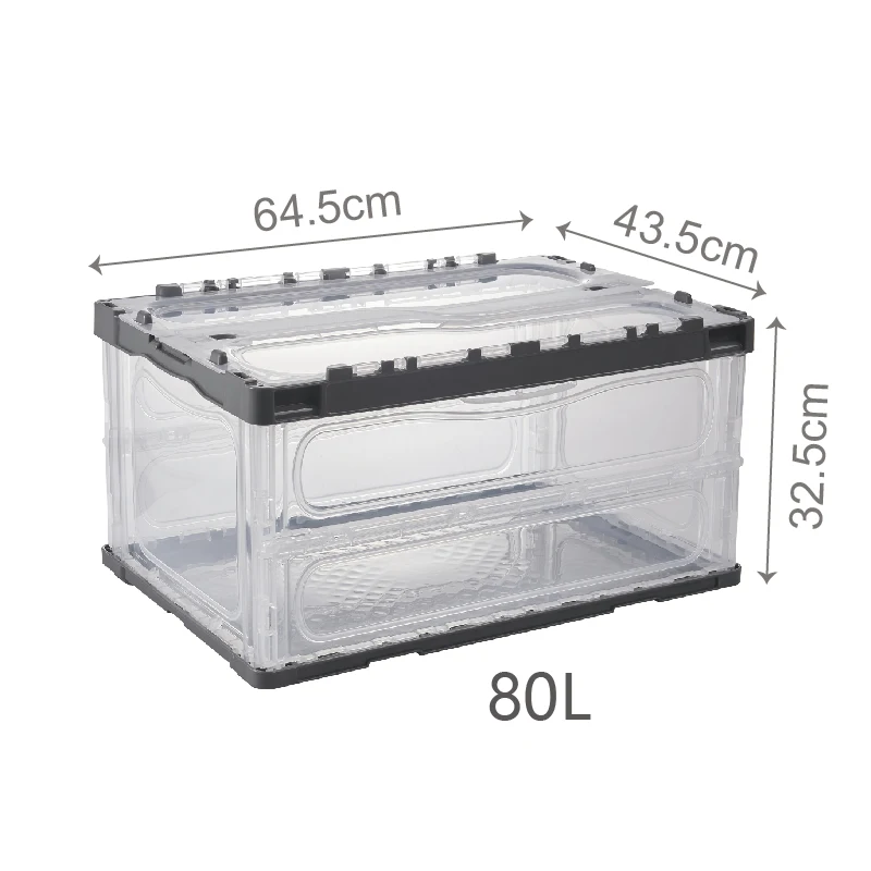 Household Foldable Stackable Bathroom Under Bed Medecine Cube Organizer Clear Plastic Storage Boxes Bins