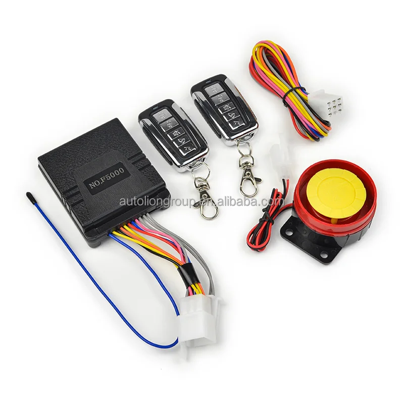 Waterproof Motorcycle Alarm Anti-hijacking System with 2 Remote Control Key