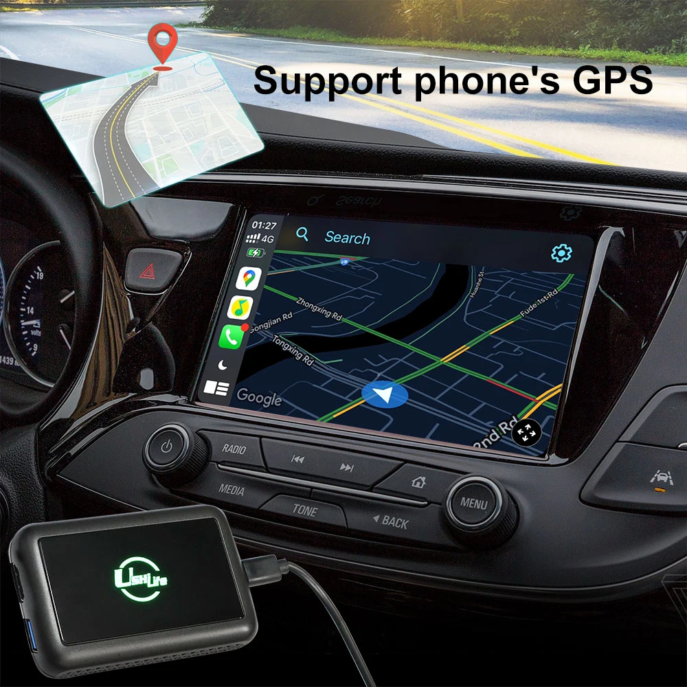 Portable Wireless Auto Adapter Android Player Box Mirror link WIFI GPS BT HD Wired to Wireless Carplay Dongle Auto AI Box