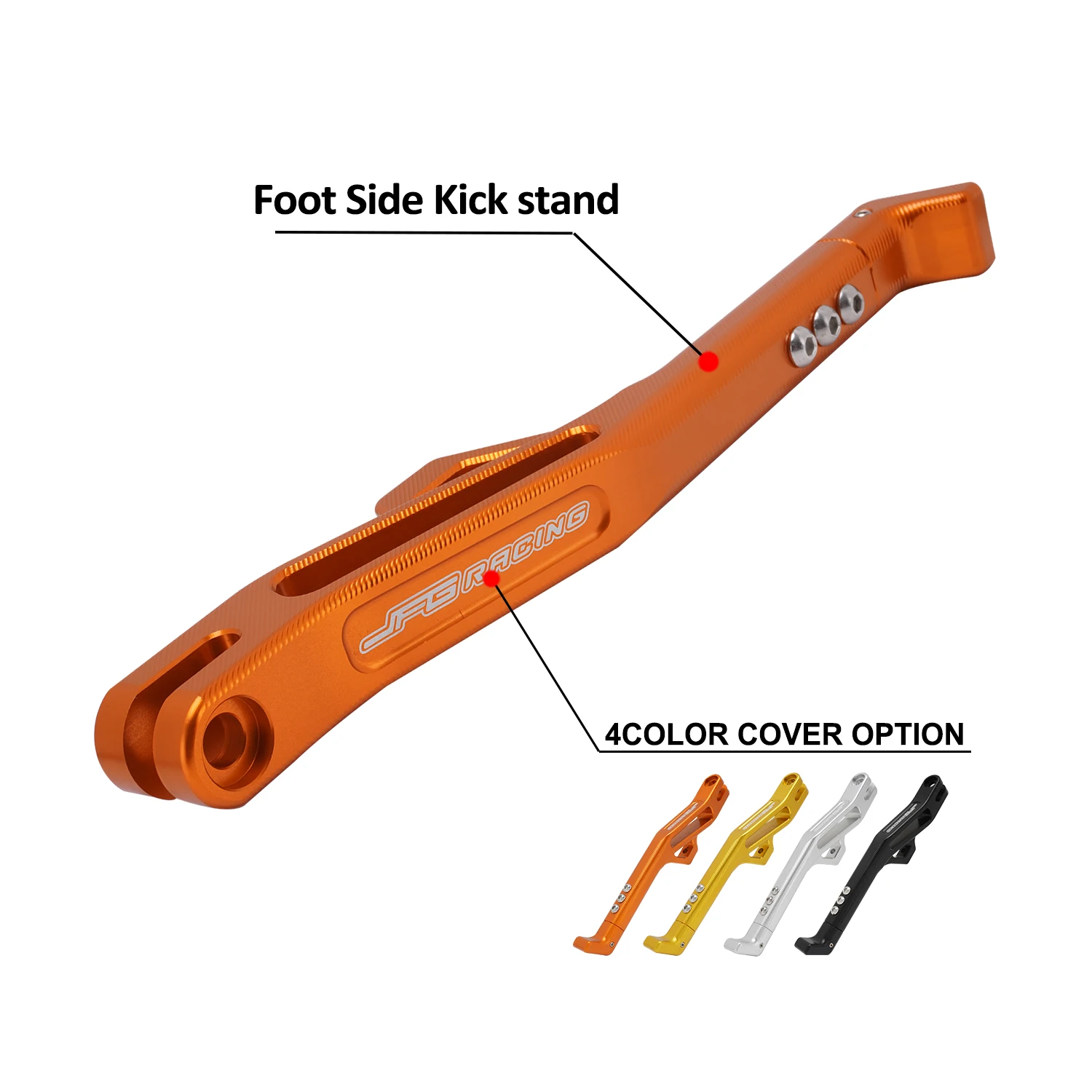 JFG CNC Aluminum Adjustable Motorcycle Side Kickstand For Sur Ron Light Bee S/X For Segway X160/X260