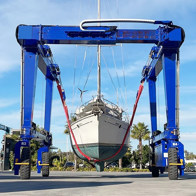 100 Ton 200 Ton Travel Lift Yacht Ship Crane 300 Ton Mobile Boat Lift Gantry Crane Price