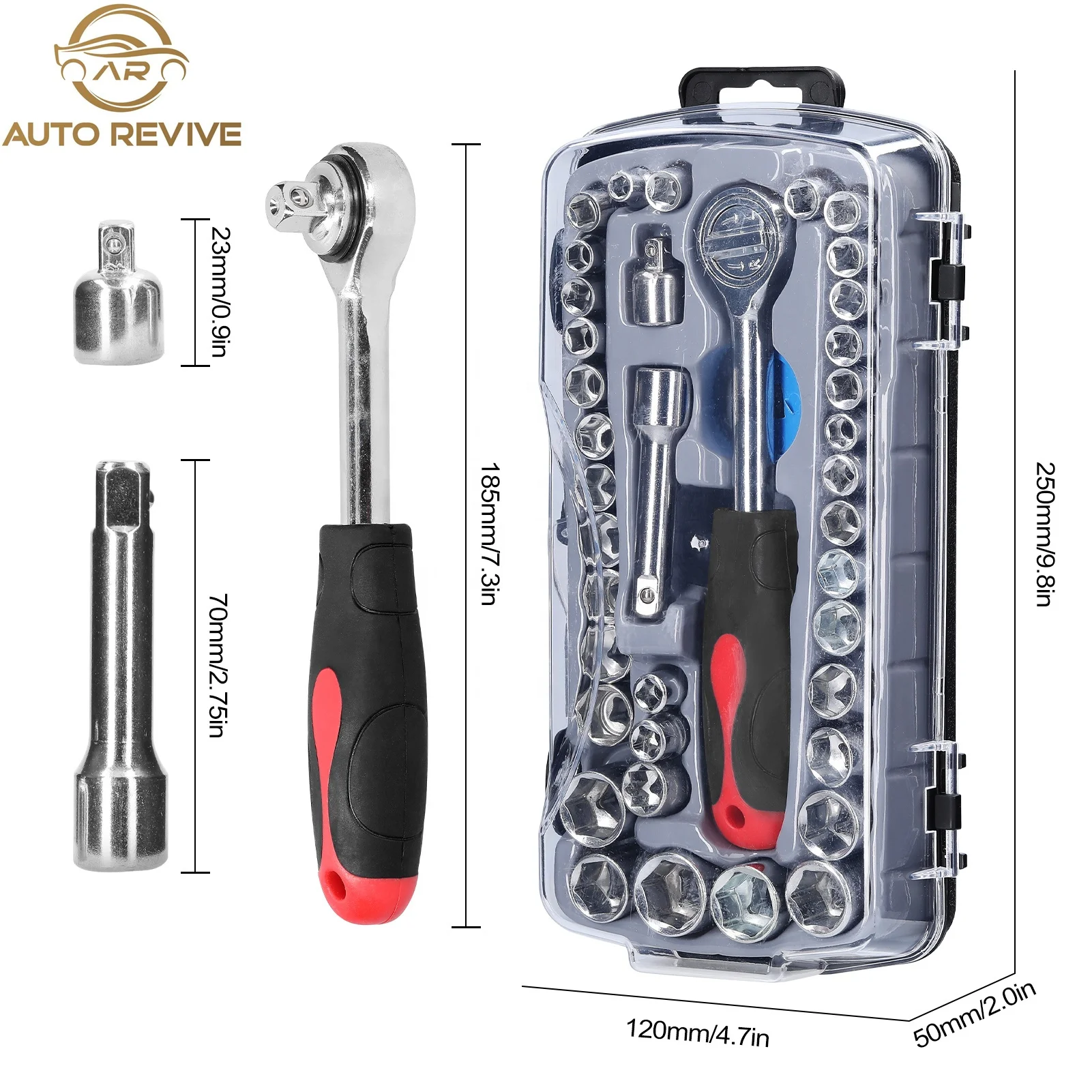 AutoRevive Repair Wrench 40 PCS Socket Set Practical Motorcycle Bicycle Auto Repairs Tool Set Household Hardware Tools