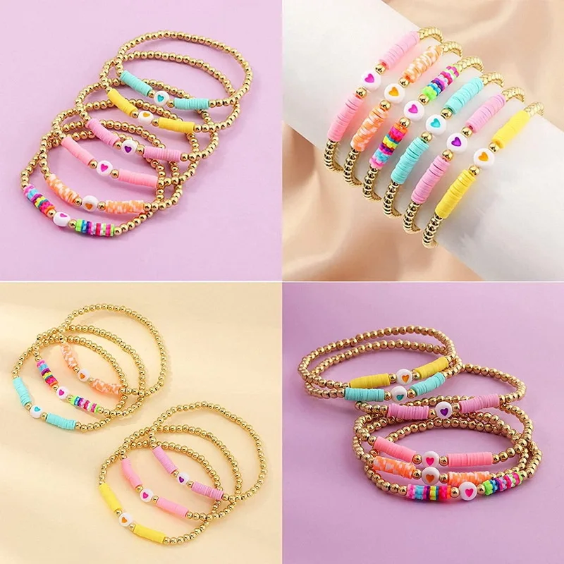 Wholesale 7x4mm Acrylic Heart Bead Round Loose Spacer Beads Red Love Heart Bead For Jewelry Making Diy Bracelet