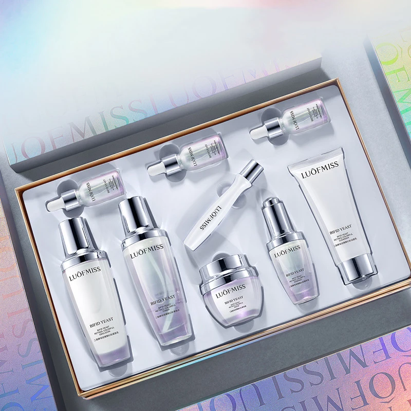 OEM LUOFMISS korean split yeast retinol magic color whitening moisturizing anti aging herbal skin care set