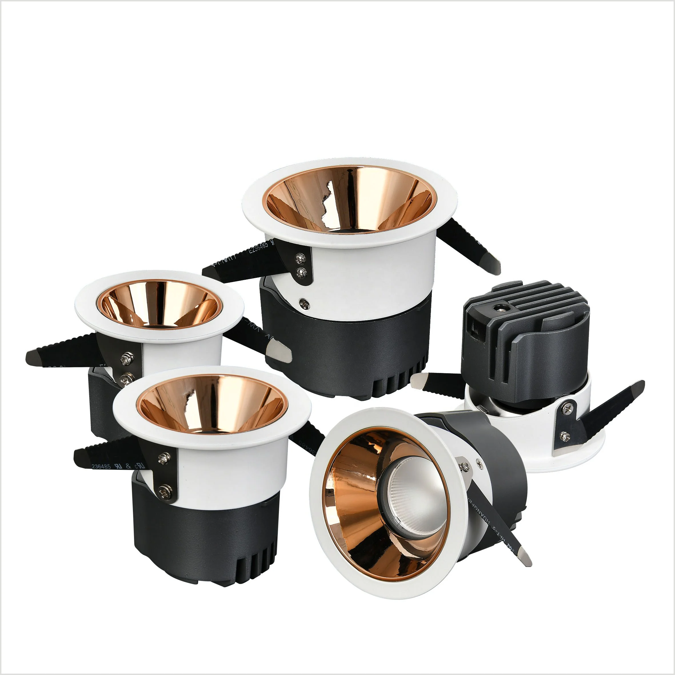 Round recessed Ceiling Light Rotating Led Flood Spot Light Led Spotlight For Home Hotel Lamp Black COB