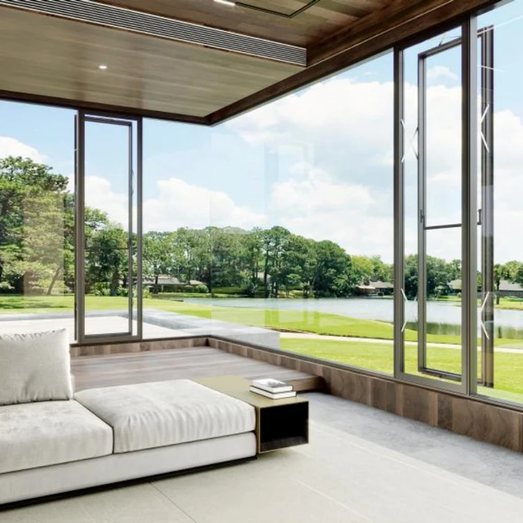 High Quality Thermal Windows  Glass Thermal Insulation Sliding Thermal Break Aluminium Framed Window For Villas