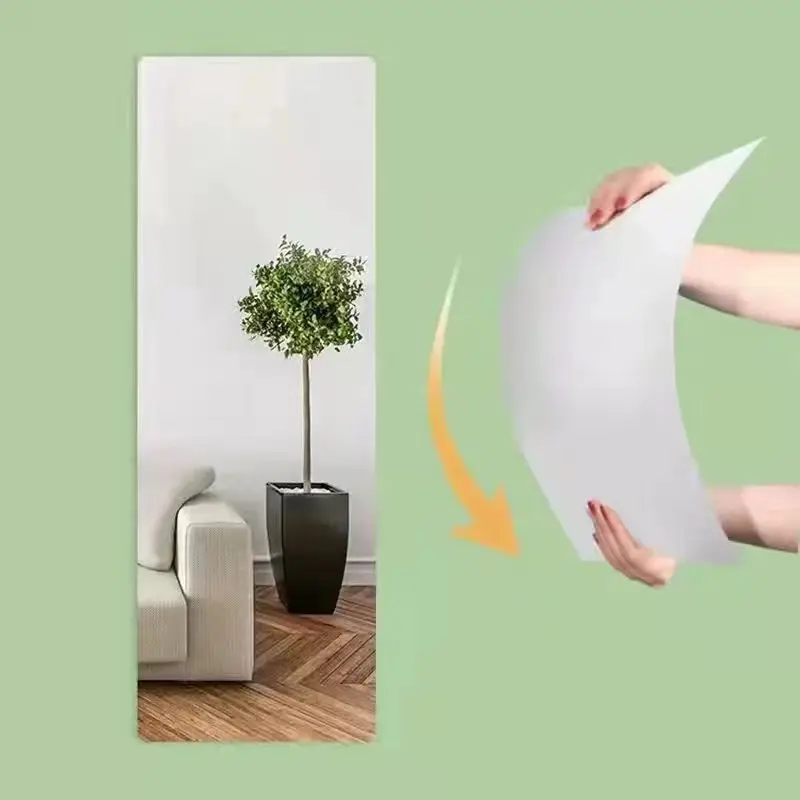 ZY2409C 1pcs Wall stickers self-adhesive soft mirror toilet bathroom mirror acrylic makeup mirror cheap wholesale