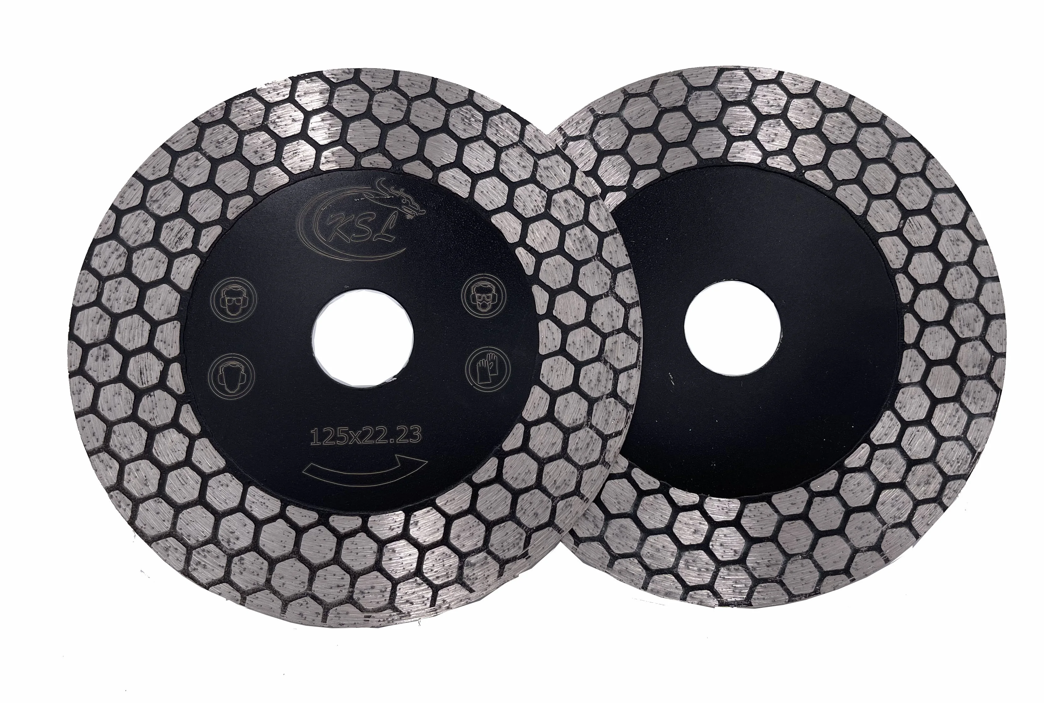 125mm diamond cutting piece honeycomb for cutting hard ceramics, marble and granite