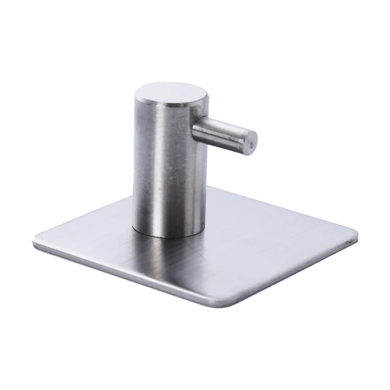 Factory Sale Wall Mounted Coat Clothes Door Hooks 304 Stainless Steel Single Hook Rack