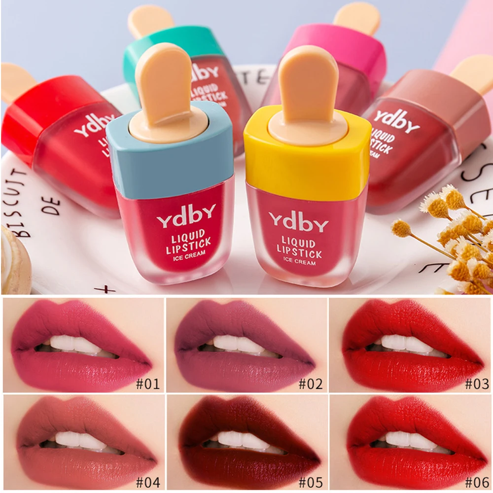 Wholesale Ice Cream Matte Lipgloss hot sale waterproof long lasting Liquid lipstick for women ready to ship