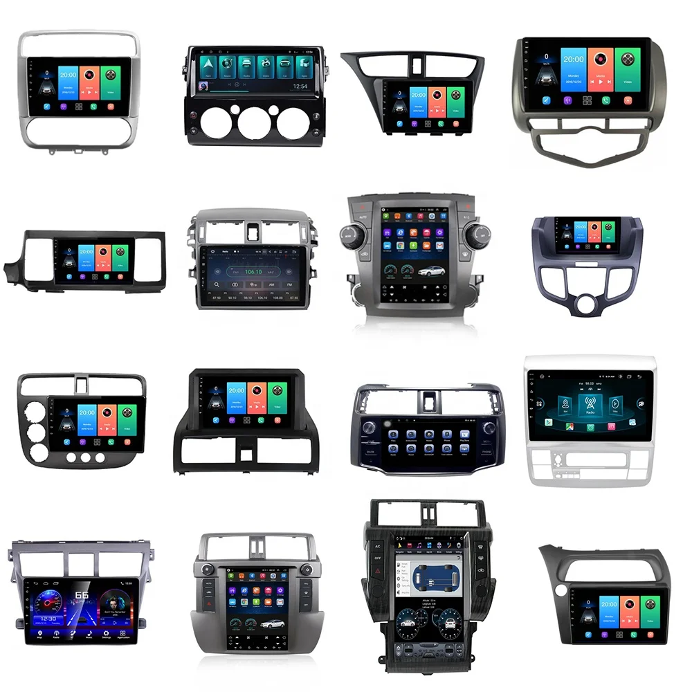 Car Android Radios Dashboard Panel Dvd Video Fascia Frame For 2006-2012 Toyota Rav4 Car Navigation Frame Dashboard Accessories