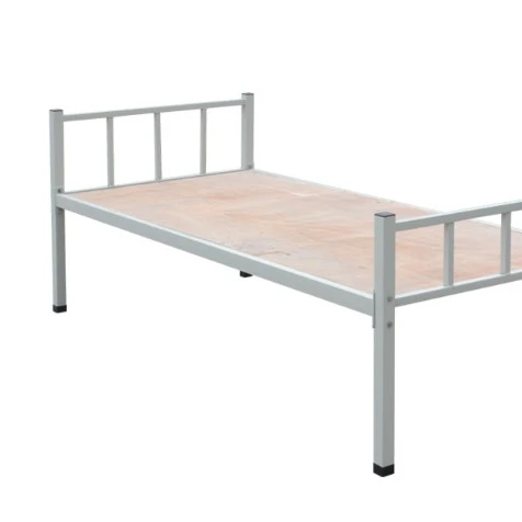 Factory Cheap Steel Frame Sheet Metal Single Bed For Worker Staff Dormitory