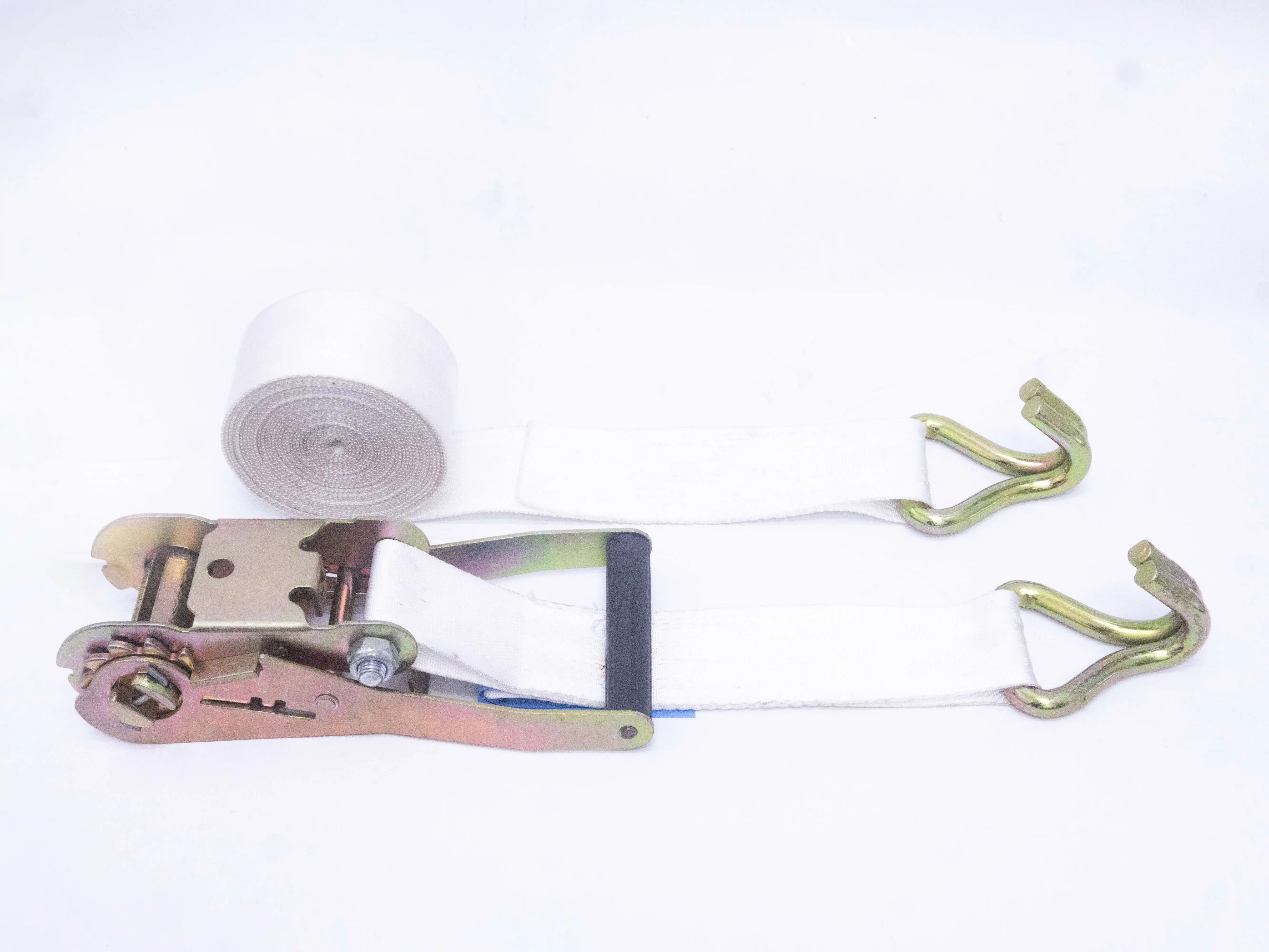 High Quality 25mm 38mm 50mm Width Polyester Rachet Tie down Strap Size Cargo Lashing Strap