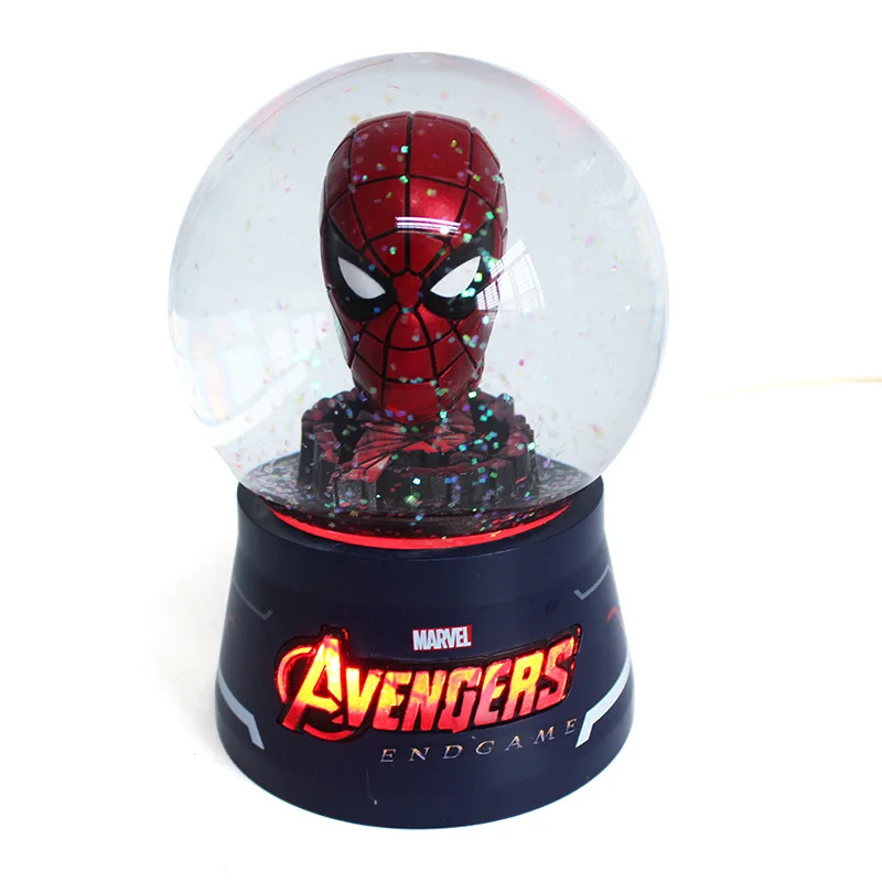 Superhero Movie Colorful change super man head souvenir Automatic snow globe