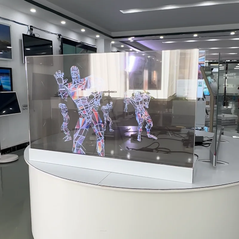 30/55 Inch Transparent OLED Digital Signage Advertising Screen Window Display Machine for Luxury Store Smart Showcase