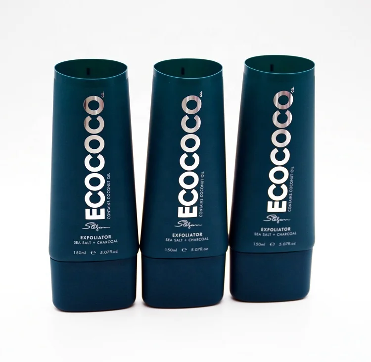 100% Sustainable Eco-Friendly Flat Oval Sugar Cane Sugarcane Resin Tube  Cosmetic Packaging for Hand Cream Body Lotion