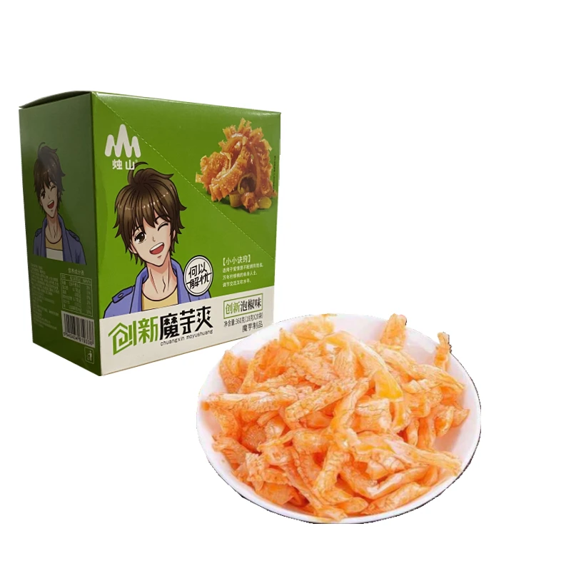 
Chinese snack food Low calorie Low sugar pickled peppers taste konjac 