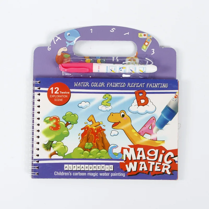 Toys 2022 Popular Educational Cheap Wholesale Doodler Magic Water Drawing Book Coloring with Pen Reusable Coloring Book