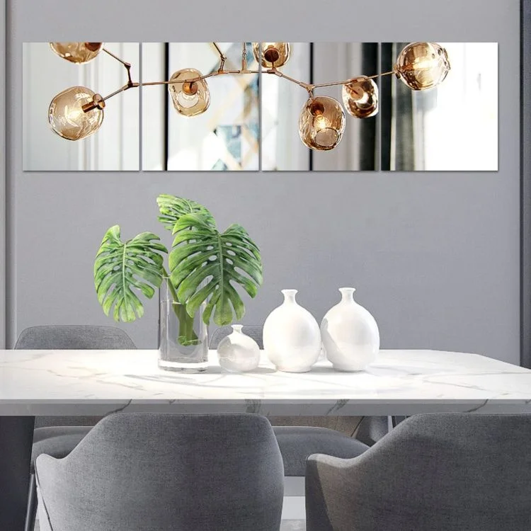 Factory Direct Supply Modern Interior Living Room Decoration square custom wall mirror espejos decorativos