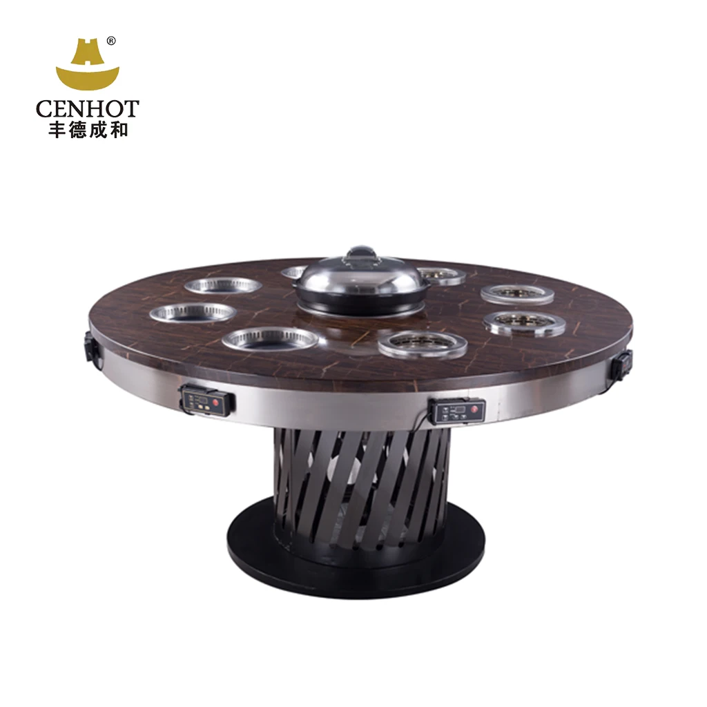 CENHOT Hot Pot Table With Induction Cooker Shabu Shabu Table