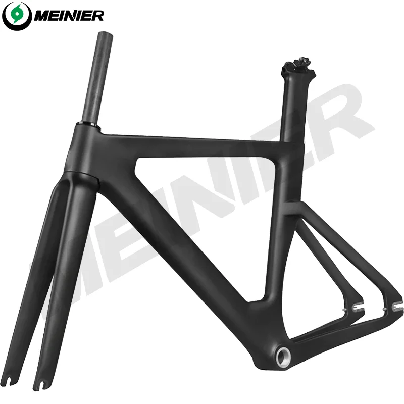 2024 Customized Full Carbon Track Frame  Speed Carbon Track Road Bike Frames 700c Rigid Fixed Gear Bicycle Frameset