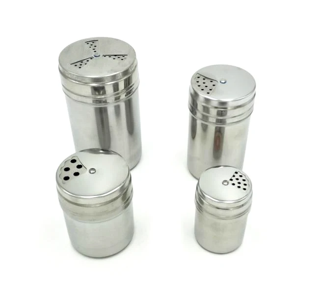 Stainless Steel Salt Pepper Shaker Spice Containers Salt Pepper Bottle For Kitchen Home
