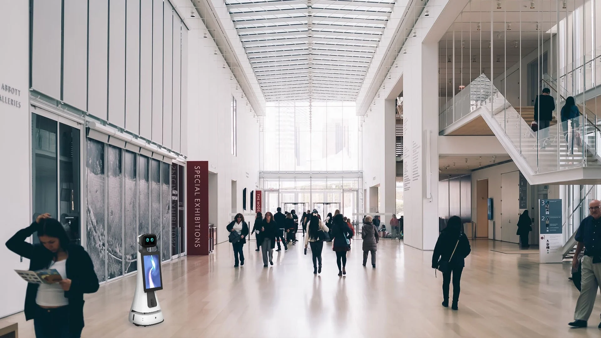 CPJbot Big Screen Programmable Ai Humanoid Robot With Slam Navigation Technology