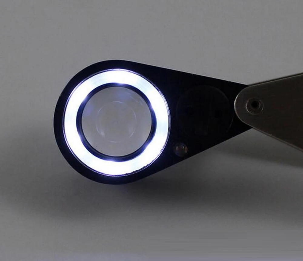 20X Jeweler Triplet USB Rechargeable Loupe Magnifier 6LED White light and UV Black light Magnifying