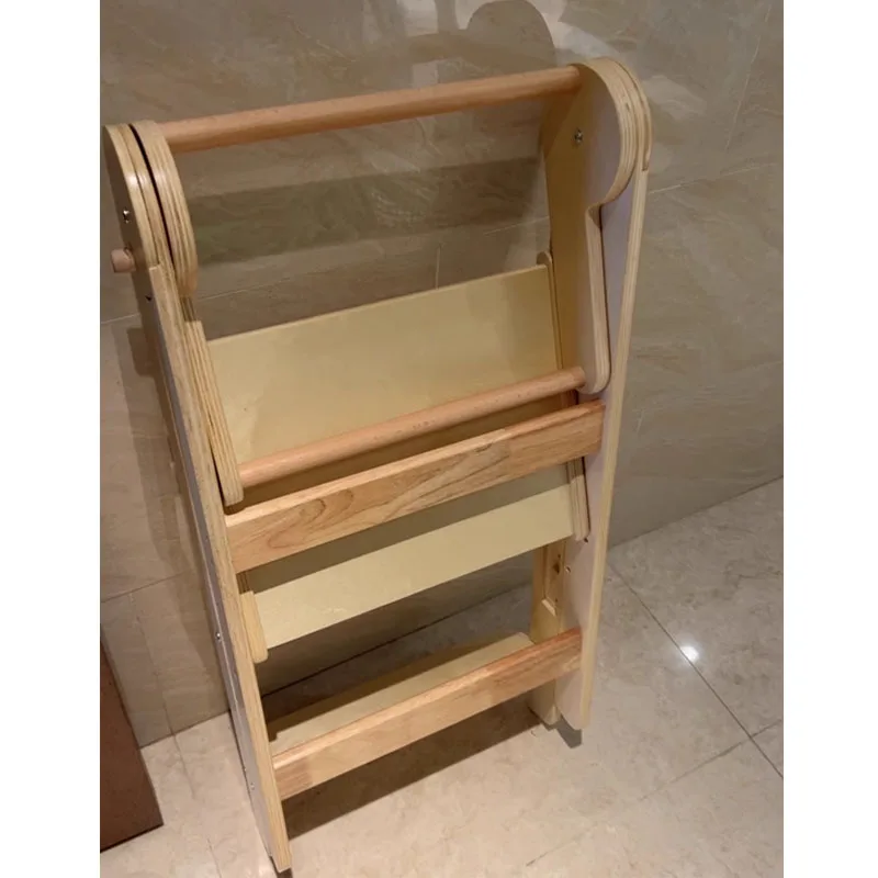 Kitchen Step Stool Children Learning Tower Montessori Practice Adjustable Height Stool Kids Foldable Learning Helper Tower